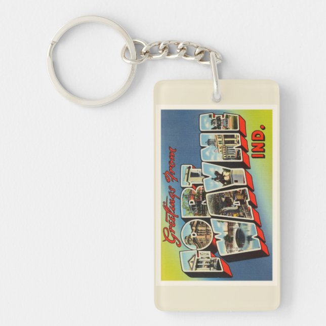 Porte-clefs Fort Wayne Indiana DANS le vieux souvenir de (Devant)