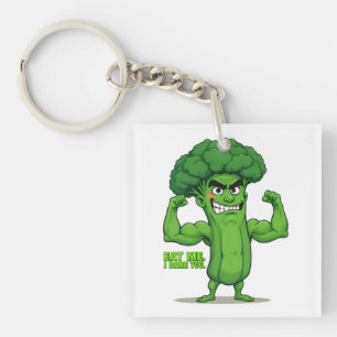 Porte-clefs Forte Légume Club-Flexing Broccoli Drôle Cartoon