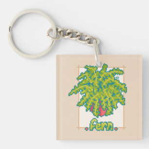 Porte-clefs Fougère Pixelart, Pixel Art
