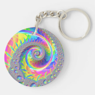 Porte-clefs Fractale arc-en-ciel de Neon