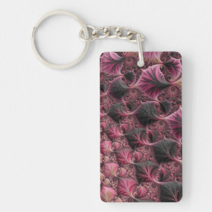 Porte-clefs Fractale rose