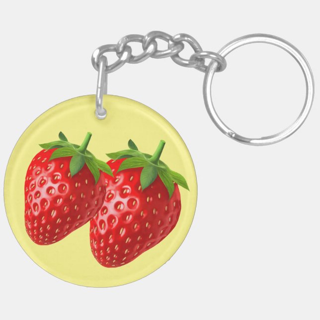 Porte-clefs Fraise (Dos gauche)