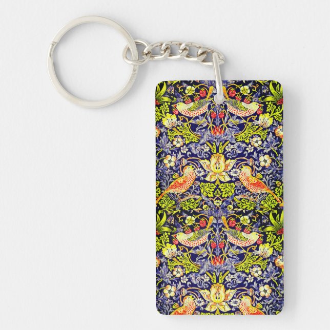 Porte-clefs Fraise Thief Oiseaux William Morris (Devant)