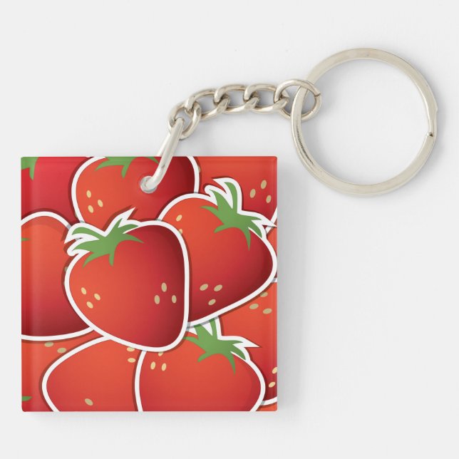 Porte-clefs Fraises funky (Dos)