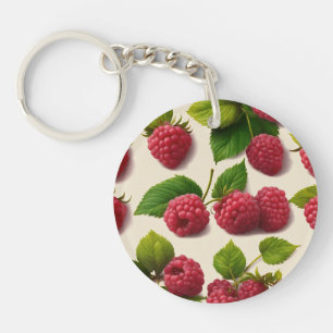 Porte-clefs Framboise à feuilles