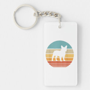 Porte-clefs Français Bulldog Silhouette 60s les années 70 Amou