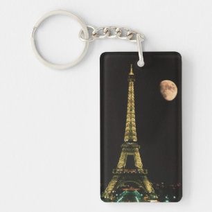 Porte-clefs France, Paris. Tour Eiffel la nuit avec
