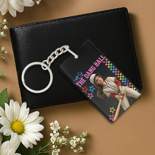 Porte-clefs Frappe donc cette balle Drôle de visage de poupée