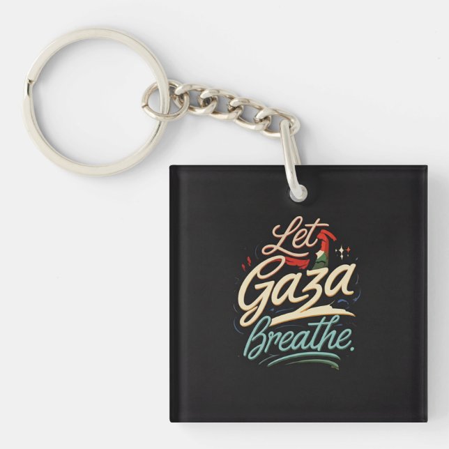 Porte-clefs Free Palestine – Let Gaza breathe | Human Rig (Devant)