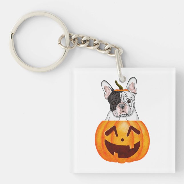 Porte-clefs Frenchie Halloween (Devant)