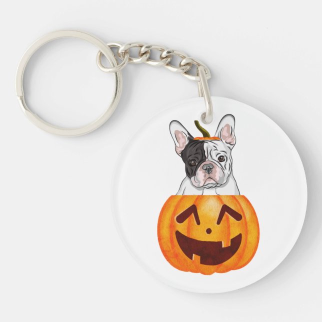 Porte-clefs Frenchie Halloween (Devant)