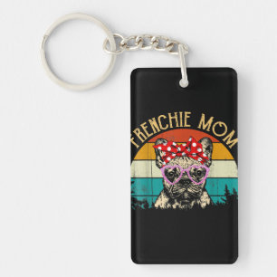 Porte-clefs Frenchie Maman Poison Vintage Retro Style Bulldog