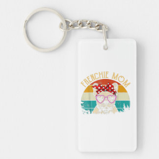 Porte-clefs Frenchie Mom Lover Cadeau Vintage Retro Style