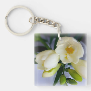Porte-clefs frénésie jaune blanc