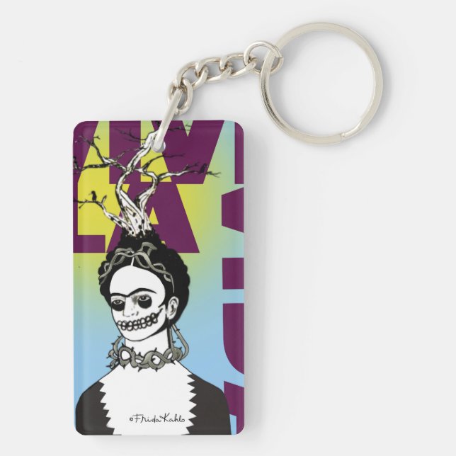 Porte-clefs Frida Kahlo Pop Art Portrait (Dos)