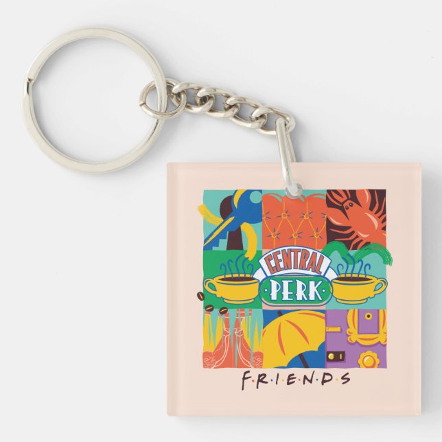 Porte-clefs FRIENDS™ | Central Perk Graphique Vibrant (Devant)