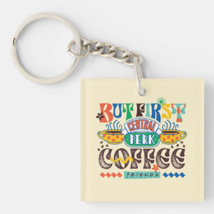 Porte-clefs FRIENDS™ Mais d'abord Café Graphisme Vif