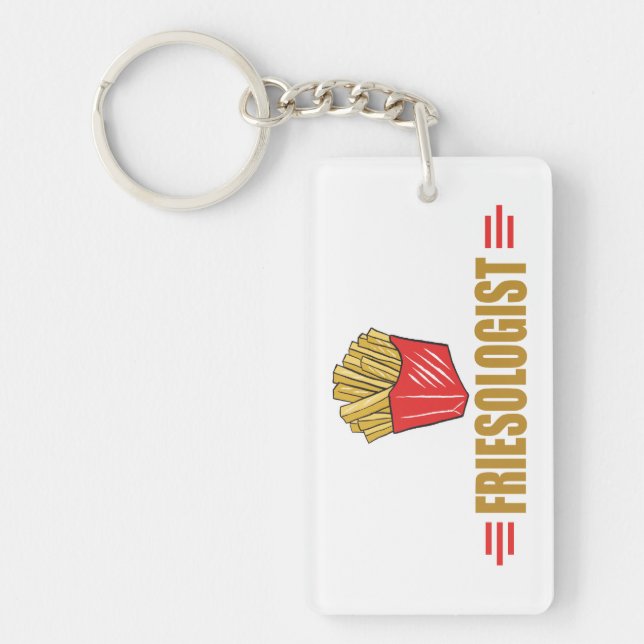 Porte-clefs Fries de France amusantes (Devant)