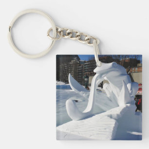 Porte-clefs Frog Snow Sculpture, Québec, Canada