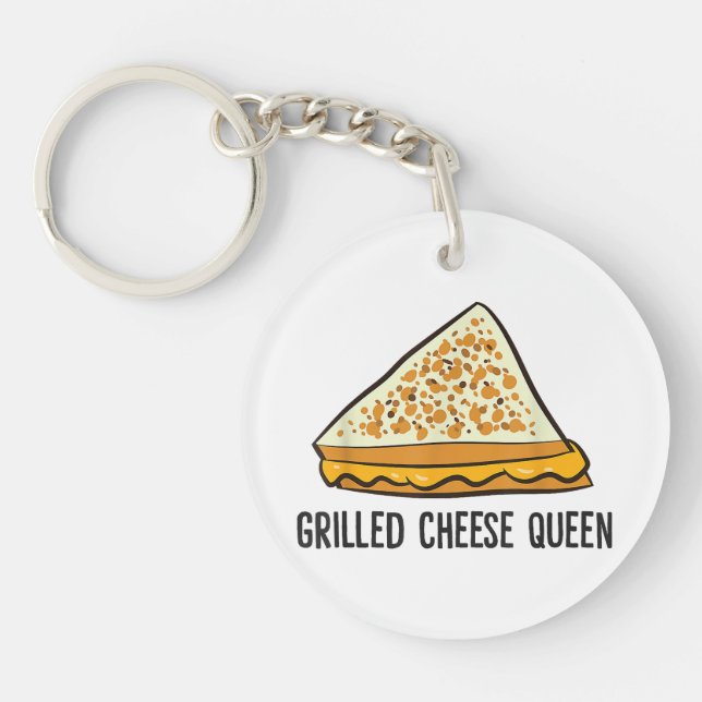 Porte-clefs Fromage Grillé Queen Funny Fromage Grillé (Devant)
