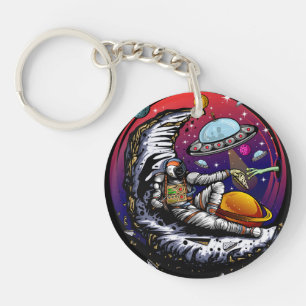 Porte-clefs Fromage Space Moon