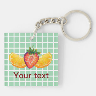 Porte-clefs Fruit, Strawberry, orange