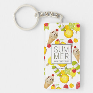 Porte-clefs Fruits d'été et plaisirs de la glace