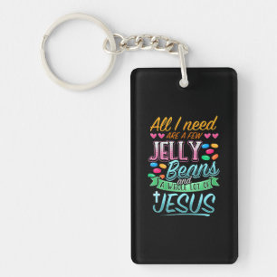 Porte-clefs Fun Christian Jelly Bean Candy Lover Pâques Jésus