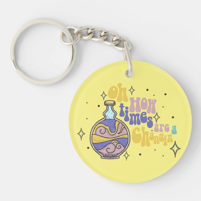 Porte-clefs Fun temps moderne Changement (Devant)