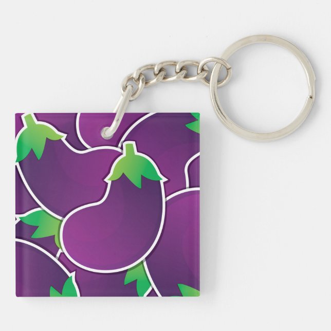 Porte-clefs Funky eggplant (Dos)