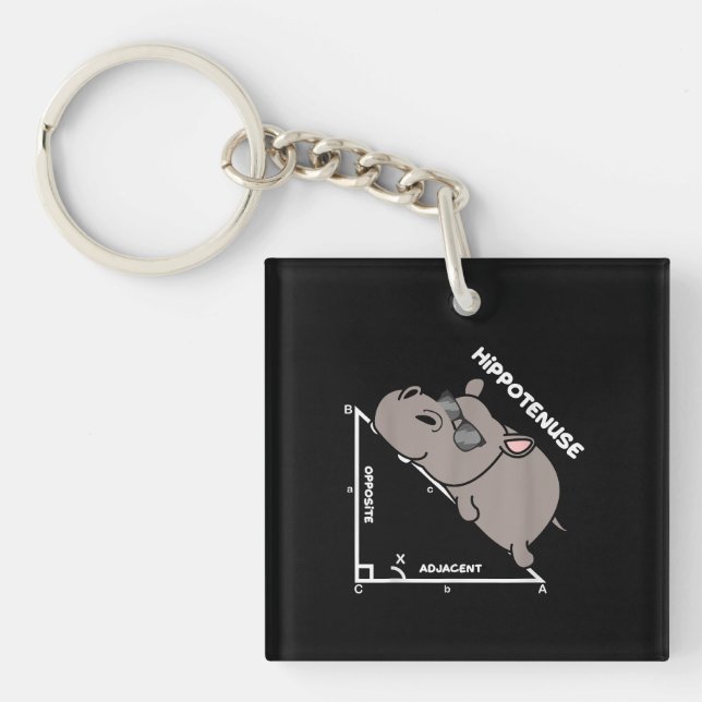 Porte-clefs Funky Geometry Hypotenuse Math Enseignant Mathémat (Devant)