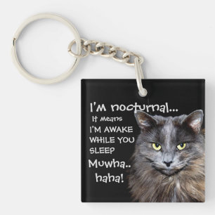 Porte-clefs Funny Cat est Nocturne Evil Laugh