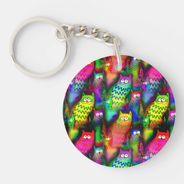 Porte-clefs Funny Cats Motif-54578 (Devant)
