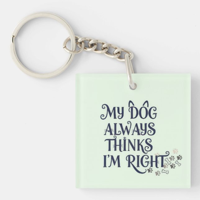 Porte-clefs Funny Dog Text (Devant)