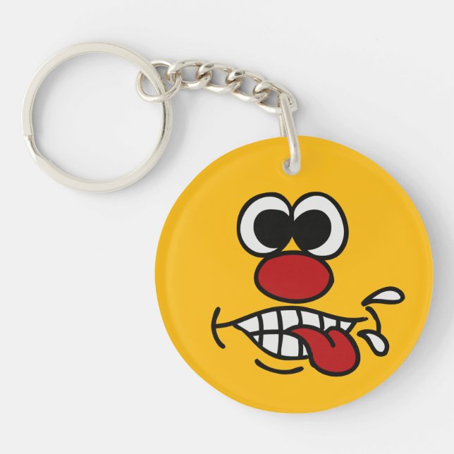 Porte-clefs Funny Face porte - clé personnalisé (Devant)