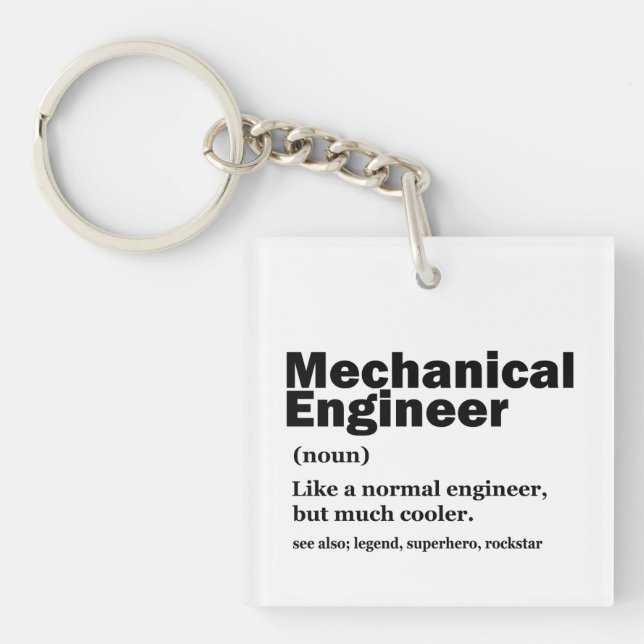 Porte-clefs Funny Mechanical Engineer Definition Engineering (Devant)