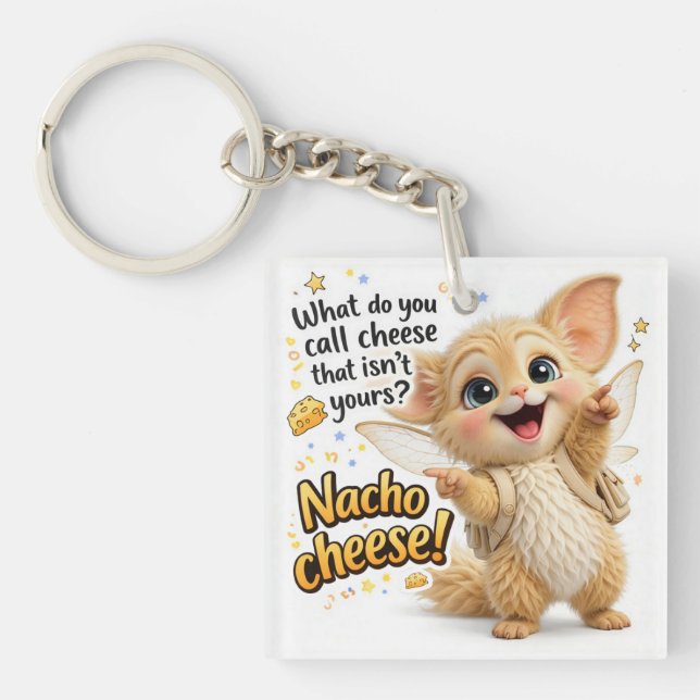 Porte-clefs Funny Nacho Cheese Dad Joke (Devant)