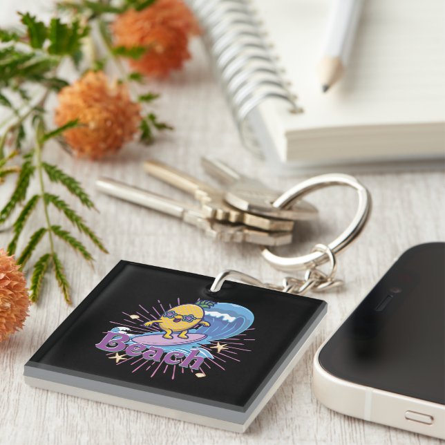 Porte-clefs funny pineapp (Devant Droit)