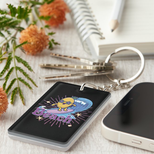 Porte-clefs funny pineapp (Devant droit)