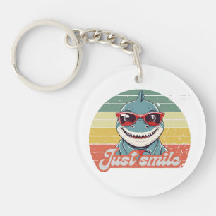 Porte-clefs Funny requin invitation vous sourire
