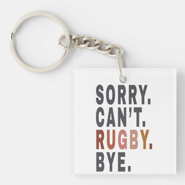 Porte-clefs Funny Rugby Weekender, pour la maman de Rugby, Idé (Devant)
