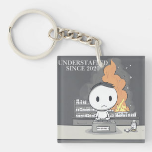 Porte-clefs Funny Sous-Effectif Depuis 2020 Pharmacie Tech