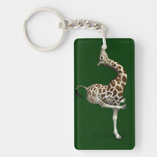 Porte-clefs Funny Sporty Giraffe (Devant)