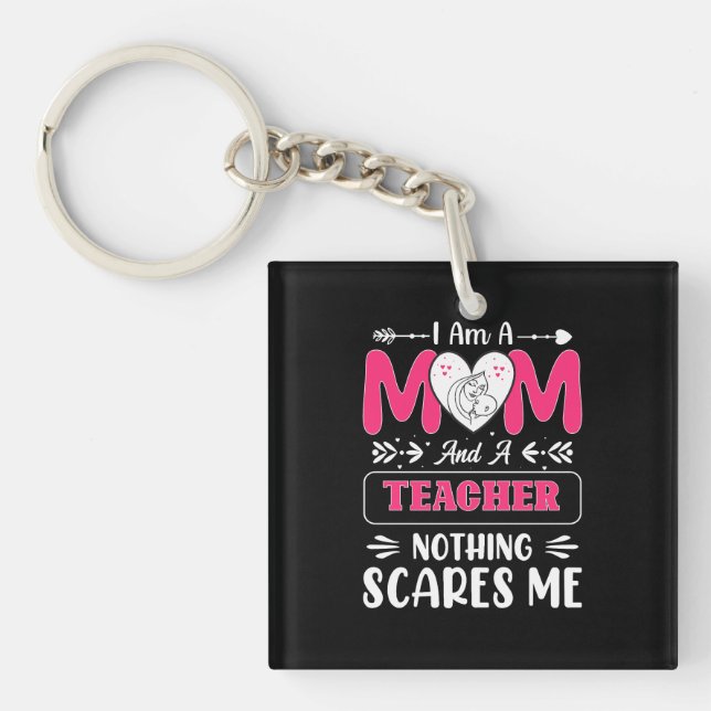 Porte-clefs Funny Teacher Maman, Teacher Maman Funny (Devant)