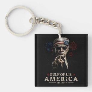 Porte-clefs Funny Trump Golfe Des USA Amérique 2025 4 juillet