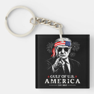 Porte-clefs Funny Trump Golfe Des USA Amérique 2025 4 juillet