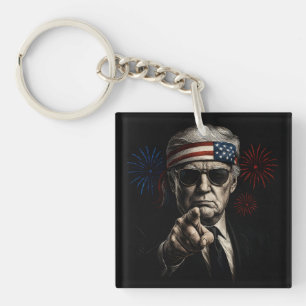 Porte-clefs Funny Trump Golfe Des USA Amérique 2025 4 juillet
