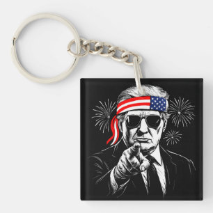 Porte-clefs Funny Trump Golfe Des USA Amérique 2025 4 juillet