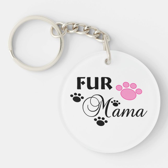 Porte-clefs Fur Mama avec Porte - clé rose (Devant)