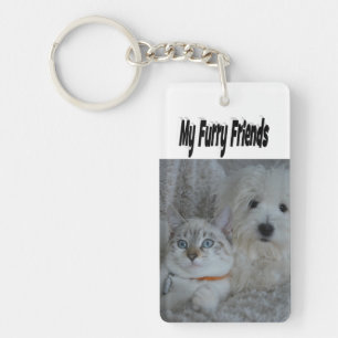 Porte-clefs Furry Friends Photo Chat et Chien